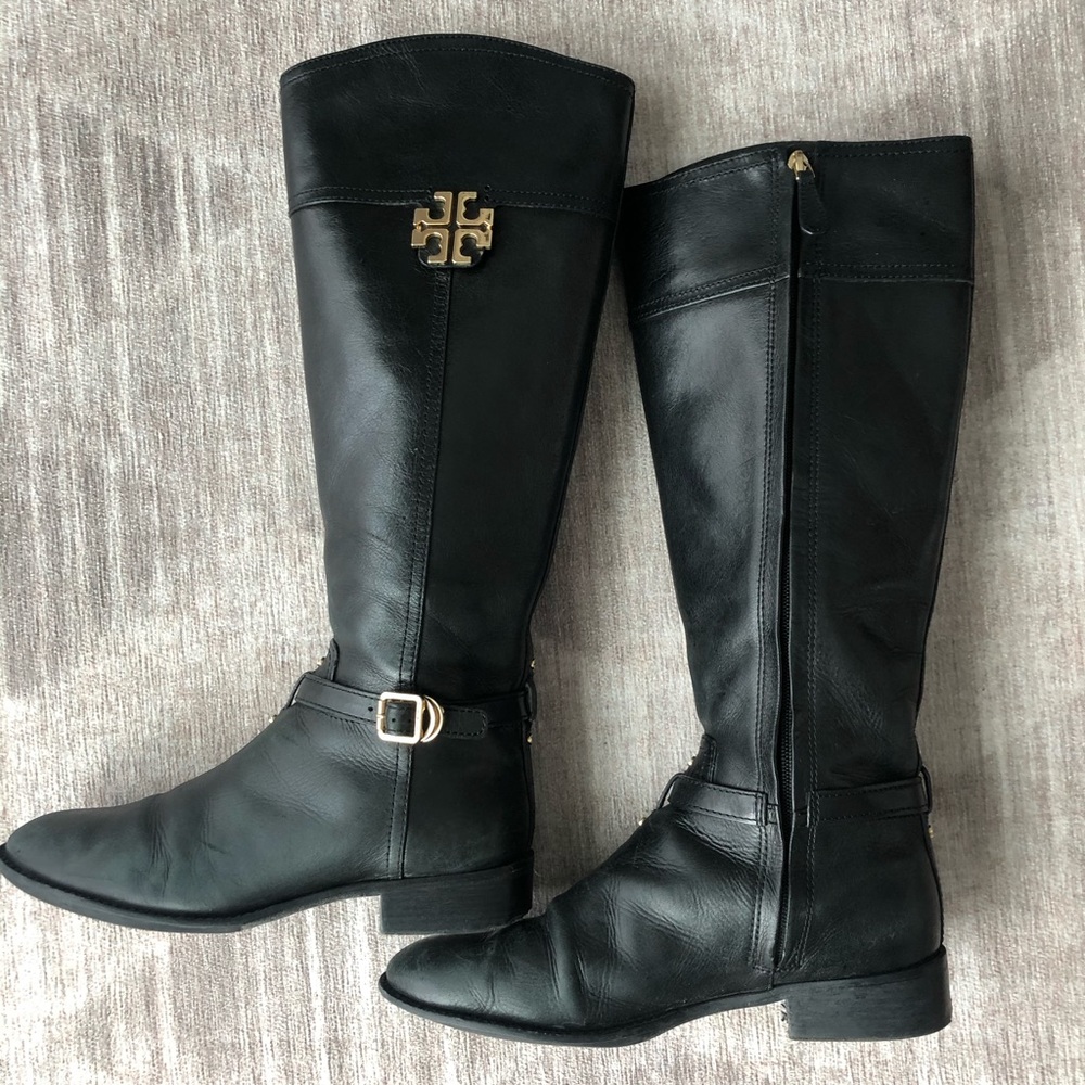 Black Tory Burch riding boots 9.5